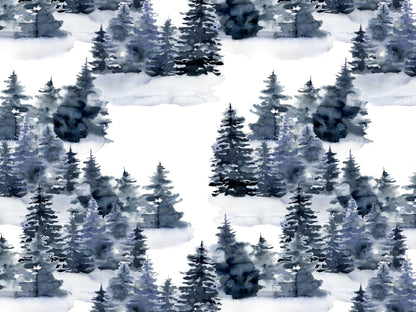 stoff-french-terry-sommersweat-sweat-baumwolle-kathi-kunterbunt-herbst-winter-weihnachten-wald-tannenbaum-blau-vintage-christmas