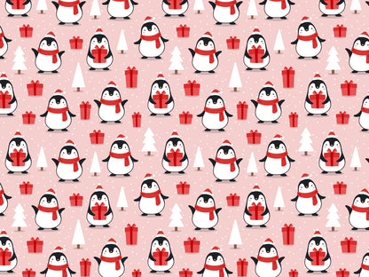 stoff-french-terry-sommersweat-sweat-baumwolle-kathi-kunterbunt-weihnachten-winter-pinguin-geschenk-rosa-rot