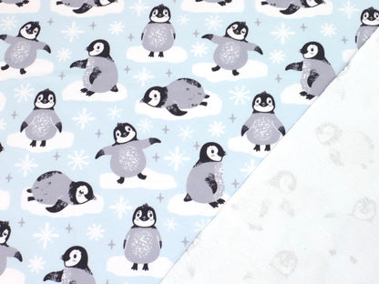 stoff-french-terry-sommersweat-sweat-baumwolle-pinguin-auf-eis-scholle-blau