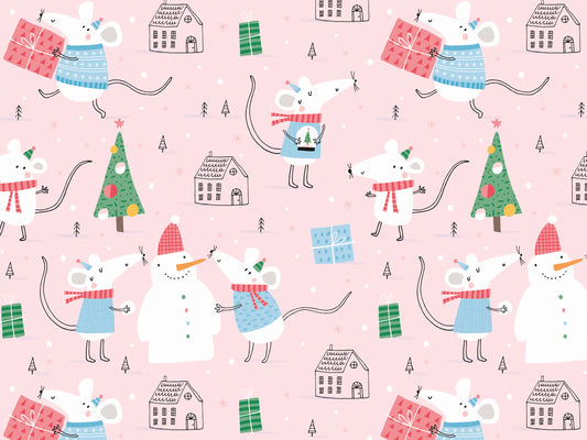 stoff-french-terry-sommersweat-sweat-baumwolle-weihnachts-maus-geschenke-rosa
