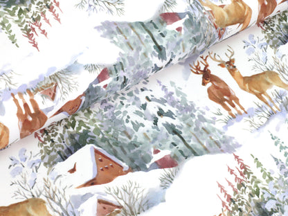 stoff-french-terry-sommersweat-sweat-baumwolle-winter-landschaft-schnee-hirsch-wald-3