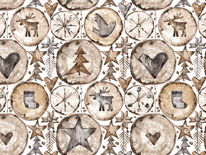 stoff-french-terry-sommersweat-sweat-baumwolle-winter-weihnachten-holz-scheiben-braun