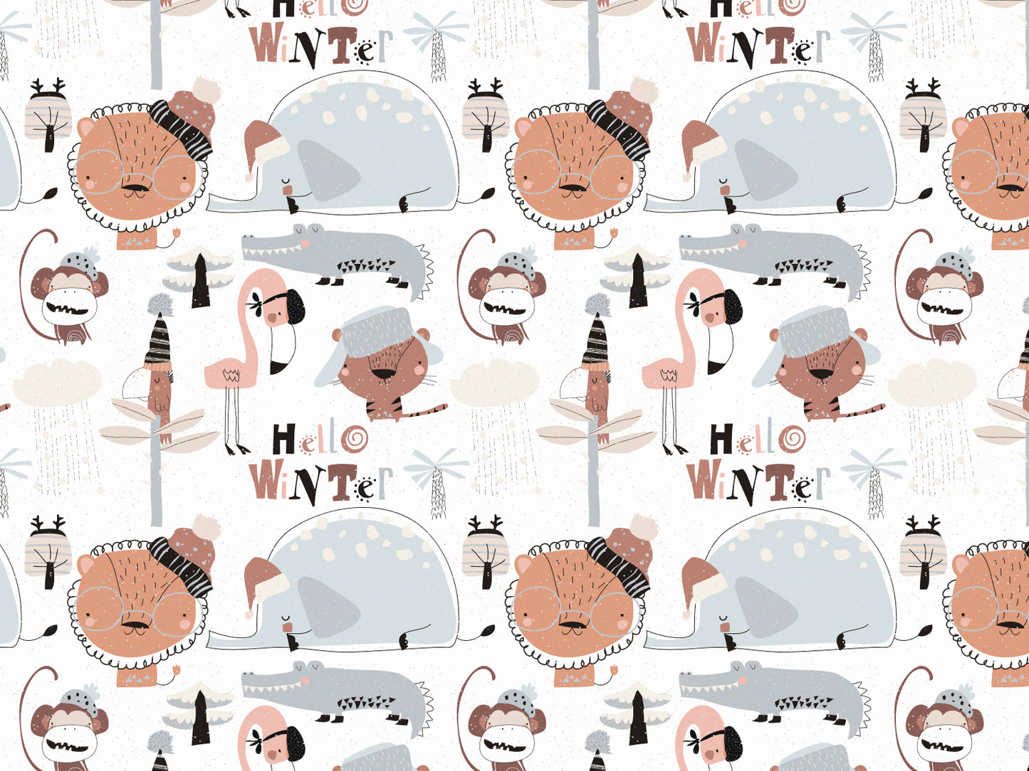 stoff-french-terry-sommersweat-sweat-unangeraut-baumwolle-kathi-kunterbunt-weihnachten-winter-hello-winter-elefant-loewe-affe-flamingo-krokodil-tannenbaum-schnee-2