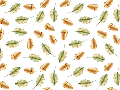 stoff-french-terry-sommersweat-sweat-unangeraut-herbst-laub-blaetter-eichel-gruen-braun