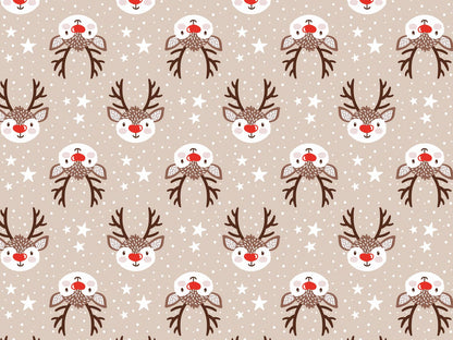 stoff-french-terry-sommersweat-sweat-unangeraut-kathi-kunterbunt-herbst-winter-weihnachten-reh-rentier-rudolph-sterne-tupfen-beige