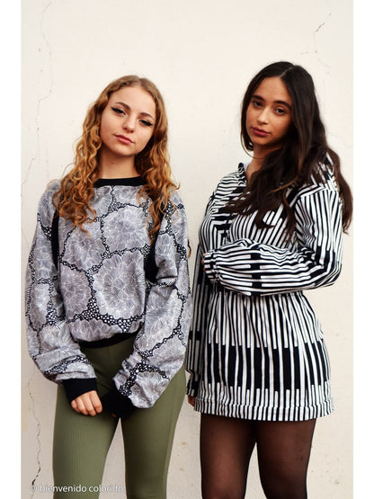 stoff-french-terry-sommersweat-unangeraut-swafing-bienvenido-colorido-piano-schwarz-weiss-3