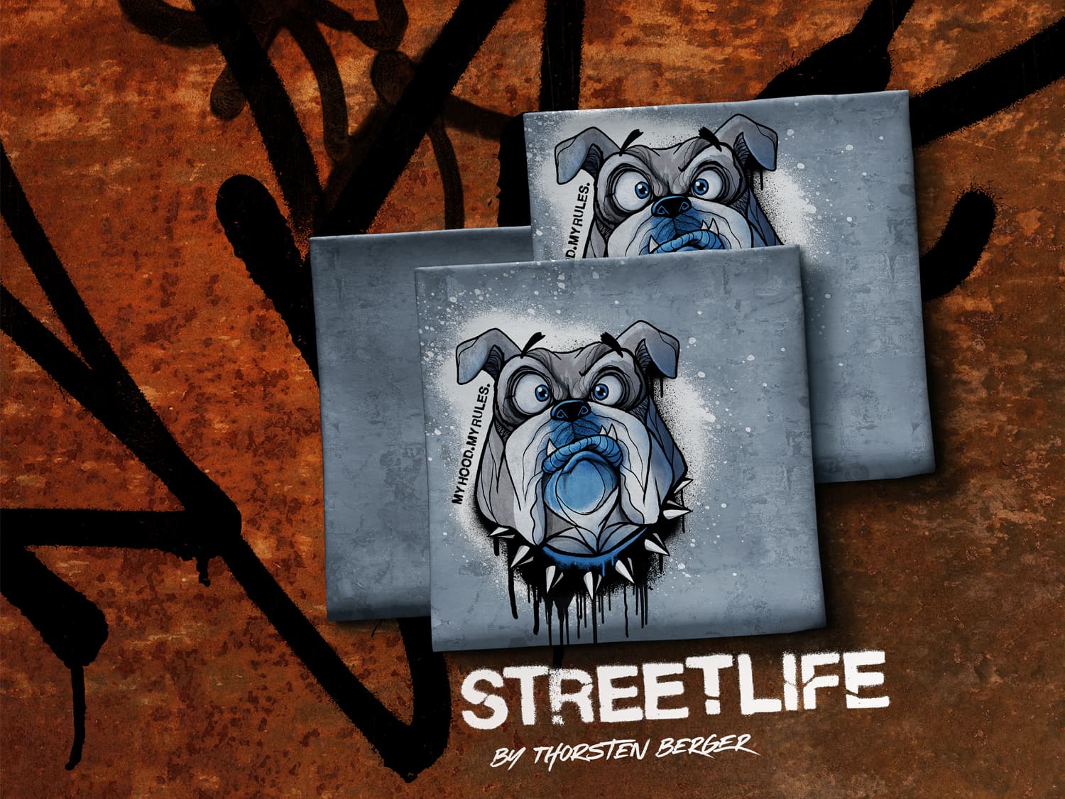 stoff-french-terry-sommersweat-unangeraut-swafing-thorsten-berger-panel-streetlife-my-hoof-my-rules-4