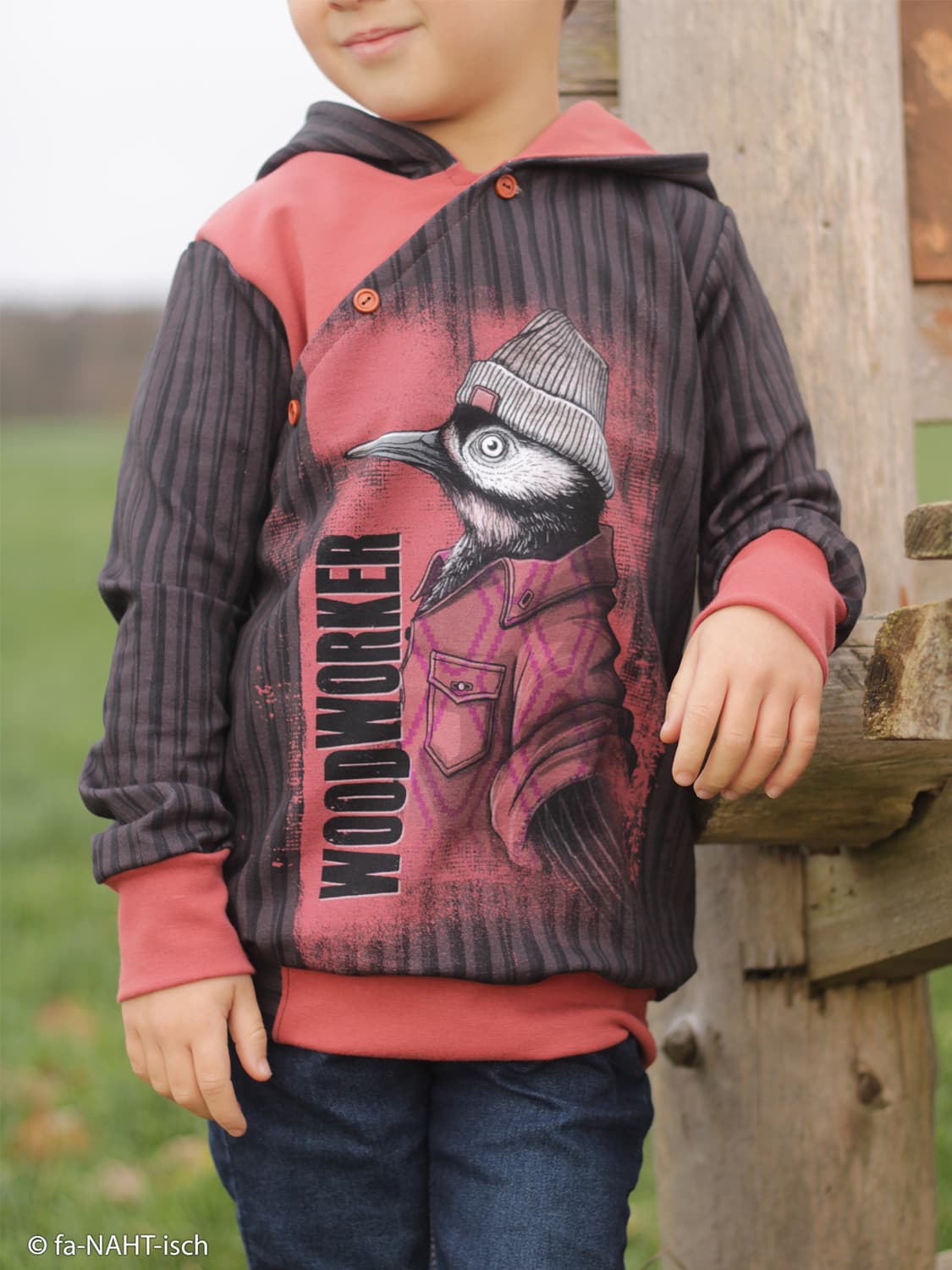 stoff-french-terry-sommersweat-unangeraut-swafing-thorsten-berger-woodland-woodworker-vogel-schlamm-naehbeispiel