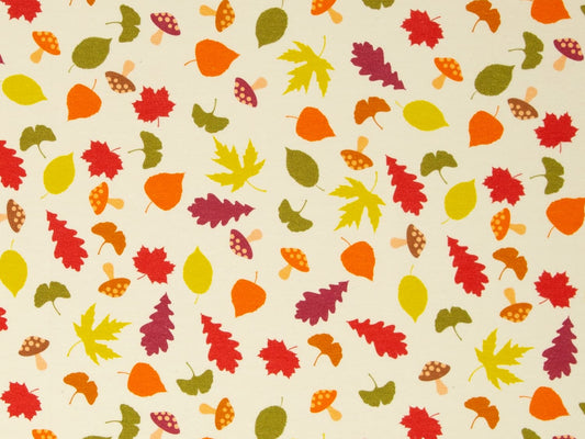 stoff-french-terry-sommersweat-unangeraut-swafing-tomke-herbst-winter-2023-24-herbstwald-blaetter-creme