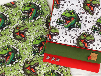 stoff-french-terry-sommersweat-unangeraut-t-rex-dino-dinosaurier-gruen-grau-serie