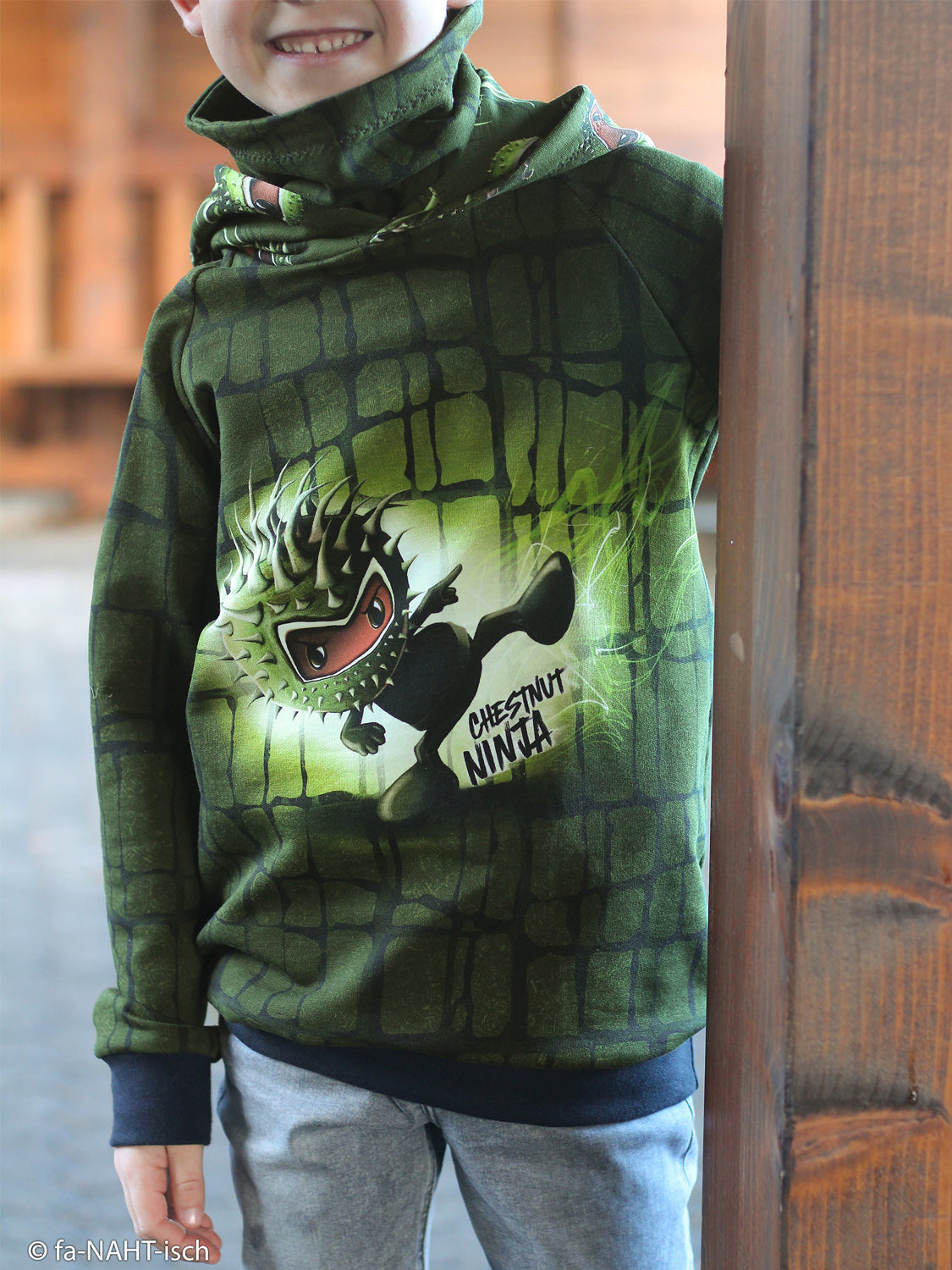 French Terry PANEL - Thorsten Berger Chestnut Friends - Chestnut Ninja