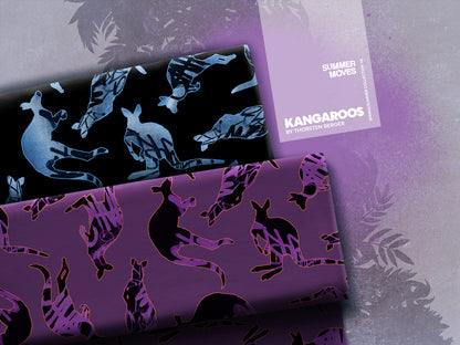 French Terry Stoff - Thorsten Berger - Kangaroos, lila