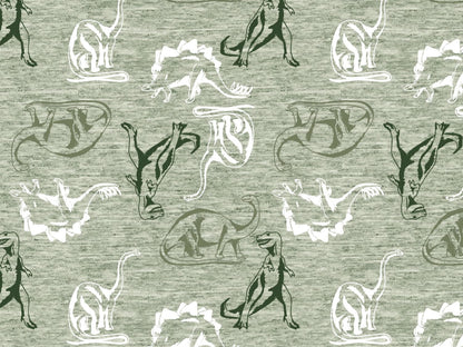 stoff-french-terry-sweat-sommersweat-unangeraut-kathi-kunterbunt-dino-dinosaurier-meliert-gruen