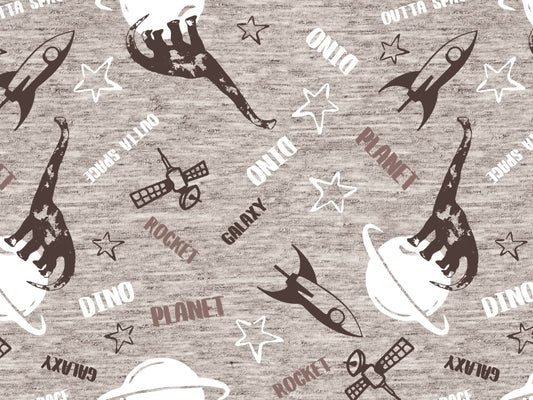 stoff-french-terry-sweat-sommersweat-unangeraut-kathi-kunterbunt-dino-dinosaurier-outta-space-meliert-braun-2