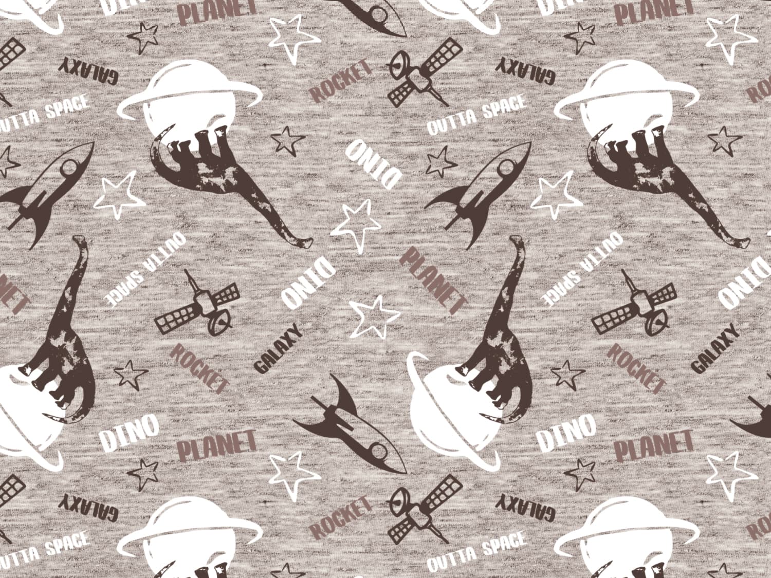 stoff-french-terry-sweat-sommersweat-unangeraut-kathi-kunterbunt-dino-dinosaurier-outta-space-meliert-braun