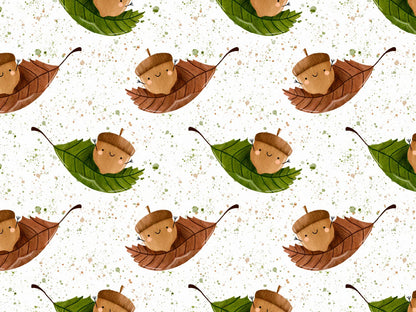 stoff-french-terry-sweat-sommersweat-unangeraut-kathi-kunterbunt-happy-autumn-herbst-eichel-watercolor-aquarell-sprenkel-blatt-leaves-braun-gruen-xl-2