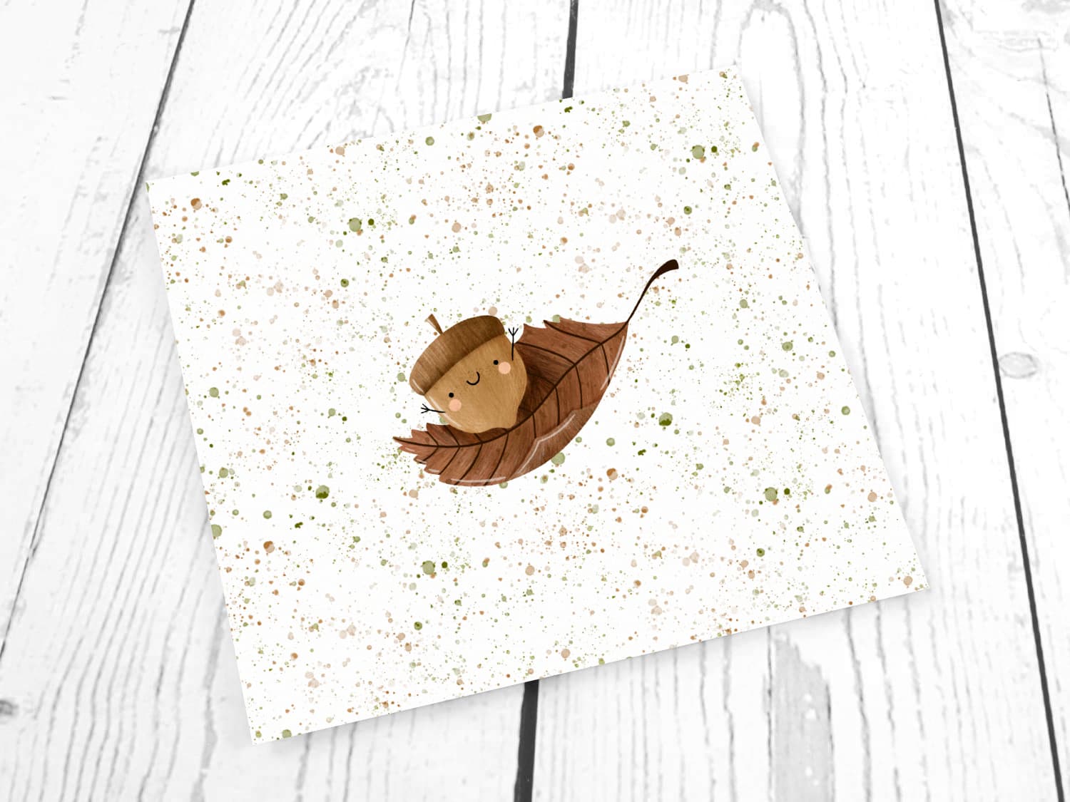 stoff-french-terry-sweat-sommersweat-unangeraut-kathi-kunterbunt-happy-autumn-herbst-eichel-watercolor-aquarell-sprenkel-blatt-leaves-braun-panel