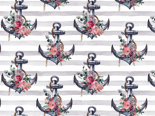 stoff-french-terry-sweat-sommersweat-unangeraut-watercolor-aquarell-anker-anchor-maritim-nautical-streifen-stripes-blumen-flower-grau