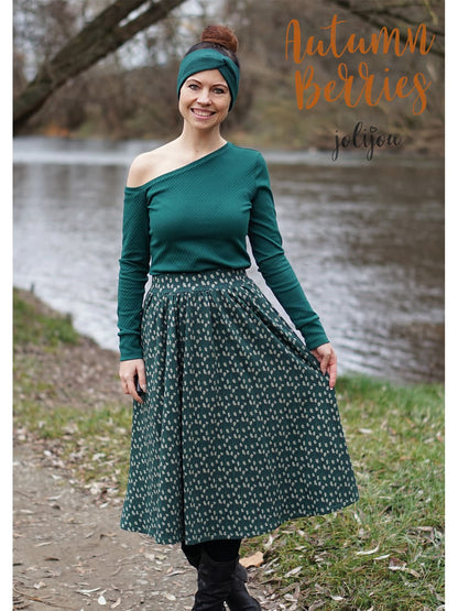 stoff-french-terry-unangeraut-baumwolle-swafing-jolijou-berry-drops-dunkelgruen-naehbeispiel