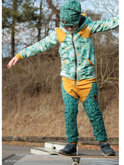 stoff-french-terry-unangeraut-baumwolle-swafing-lycklig-design-skate-sk8-petrol-mint-3