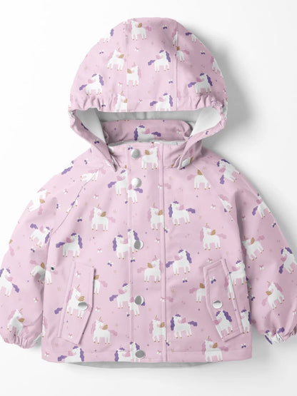 stoff-jackenstoff-regenmantel-wasserabweisend-einhorn-rosa-2