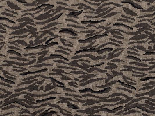 Jacquardjersey Stoff - Animal Print - schlamm