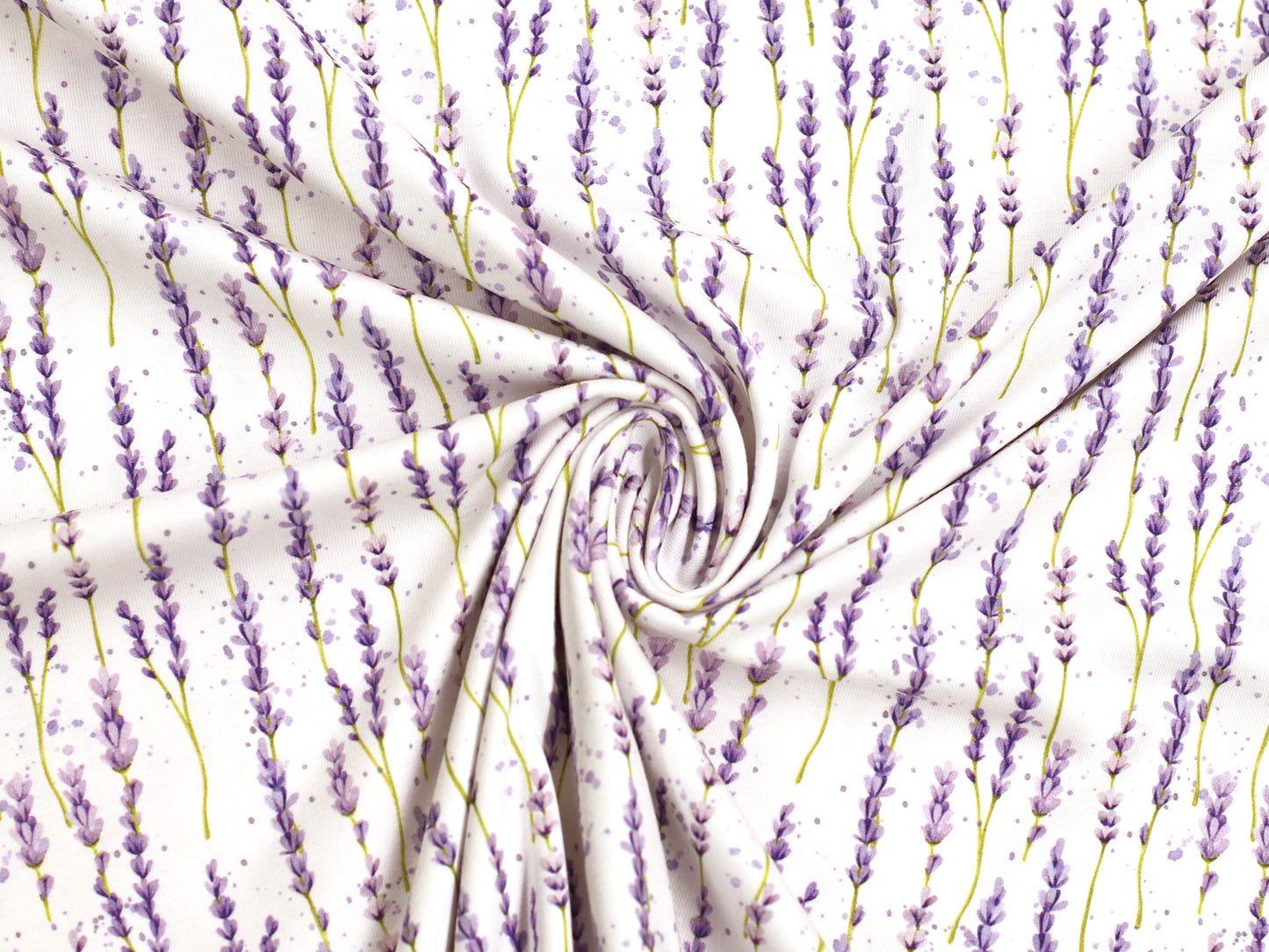Jersey Stoff - Aquarell Lavendel, vertikal, leichter Baumwoll-Stoff perfekt für Sommermode.
