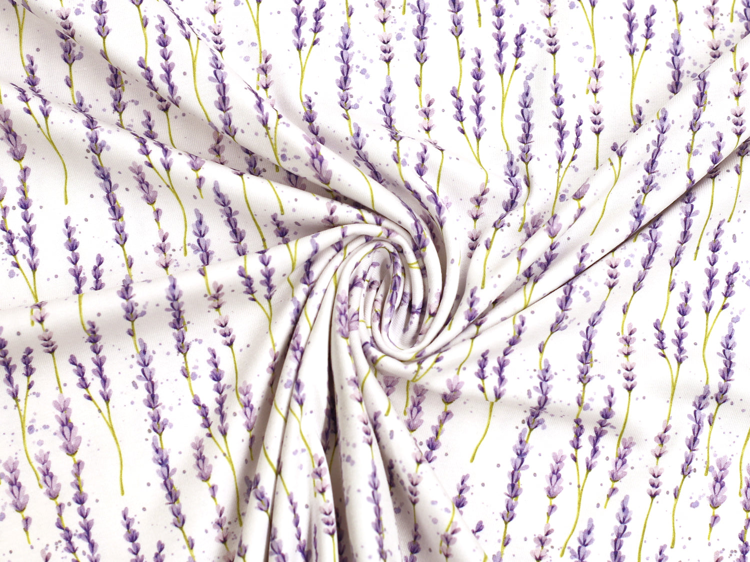 Jersey Stoff - Aquarell Lavendel, vertikal, leichter Baumwoll-Stoff perfekt für Sommermode.