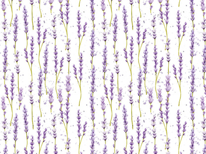 Jersey Stoff - Aquarell Lavendel, vertikal, ideal für Sommermode, aus 95% Baumwolle, 5% Elasthan, mit hübschem Lavendel-Muster.
