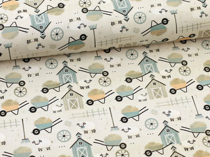 Jersey Stoff - Bauernhof - Schaf