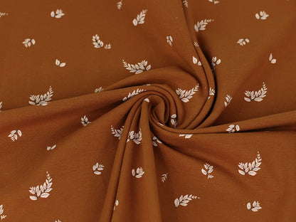 stoff-jersey-baumwolle-baumwolljersey-blaetter-karamell-2