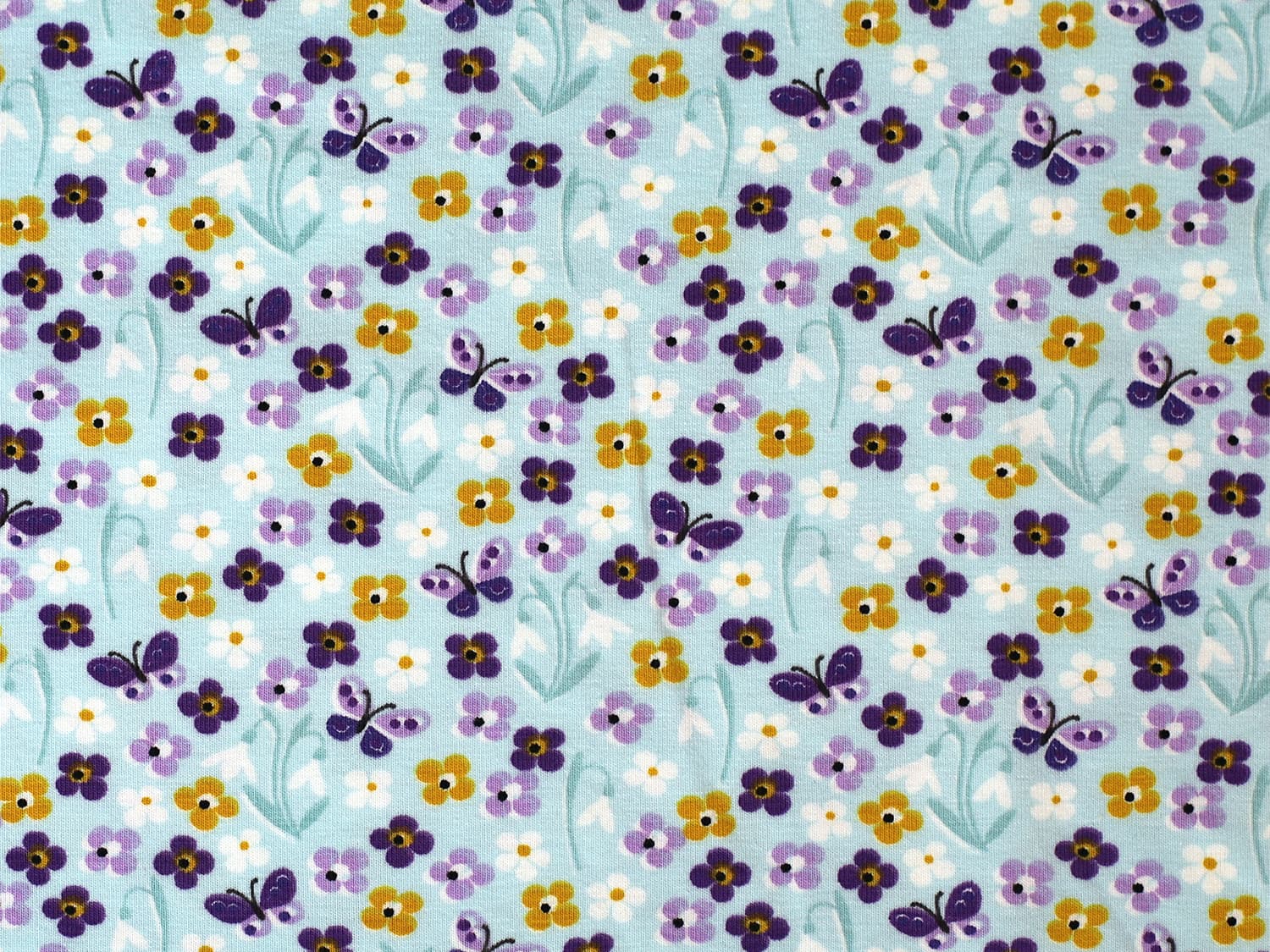 stoff-jersey-baumwolle-baumwolljersey-bluemchen-schmetterlinge-blassmint