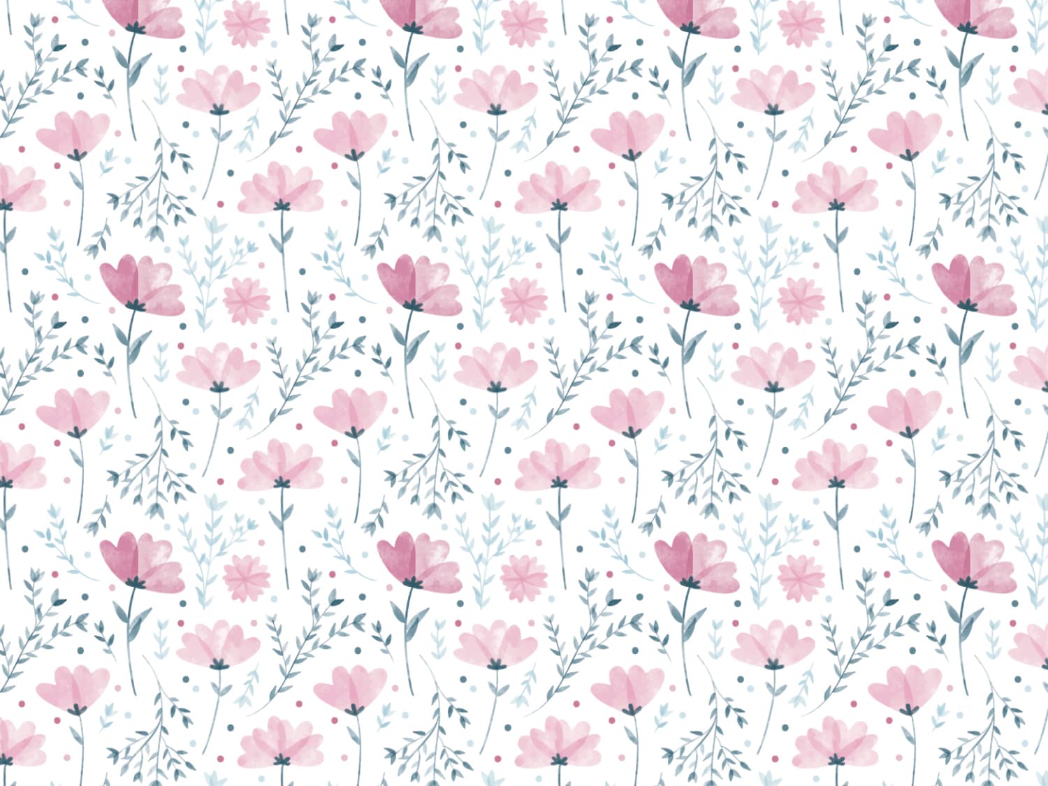 stoff-jersey-baumwolle-baumwolljersey-blumen-floral-klein-blueten-blaetter-schlicht-sommer-fruehling-rosa-petrol