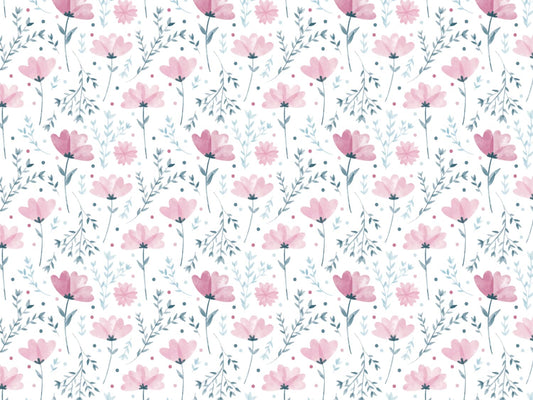 stoff-jersey-baumwolle-baumwolljersey-blumen-floral-klein-blueten-blaetter-schlicht-sommer-fruehling-rosa-petrol