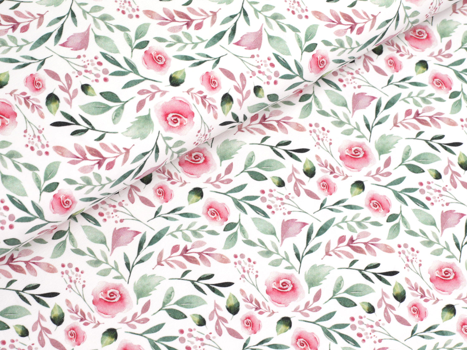 stoff-jersey-baumwolle-baumwolljersey-blumen-watercolor-aquarell-rosa-gruen-2