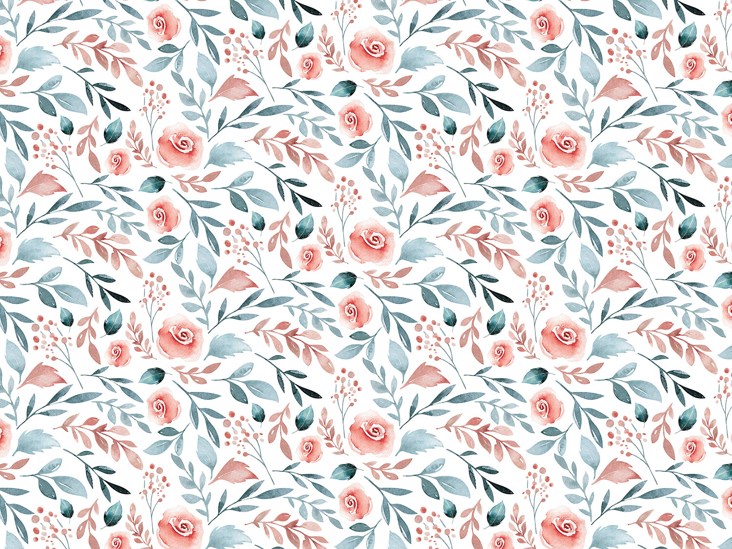 stoff-jersey-baumwolle-baumwolljersey-blumen-watercolor-aquarell-rot-petrol