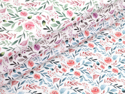 stoff-jersey-baumwolle-baumwolljersey-blumen-watercolor-aquarell-verschiedene-farben