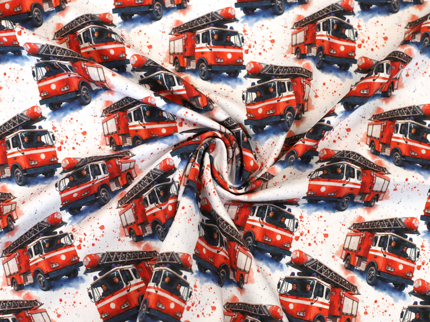 Jersey Stoff - Feuerwehr Fahrzeug