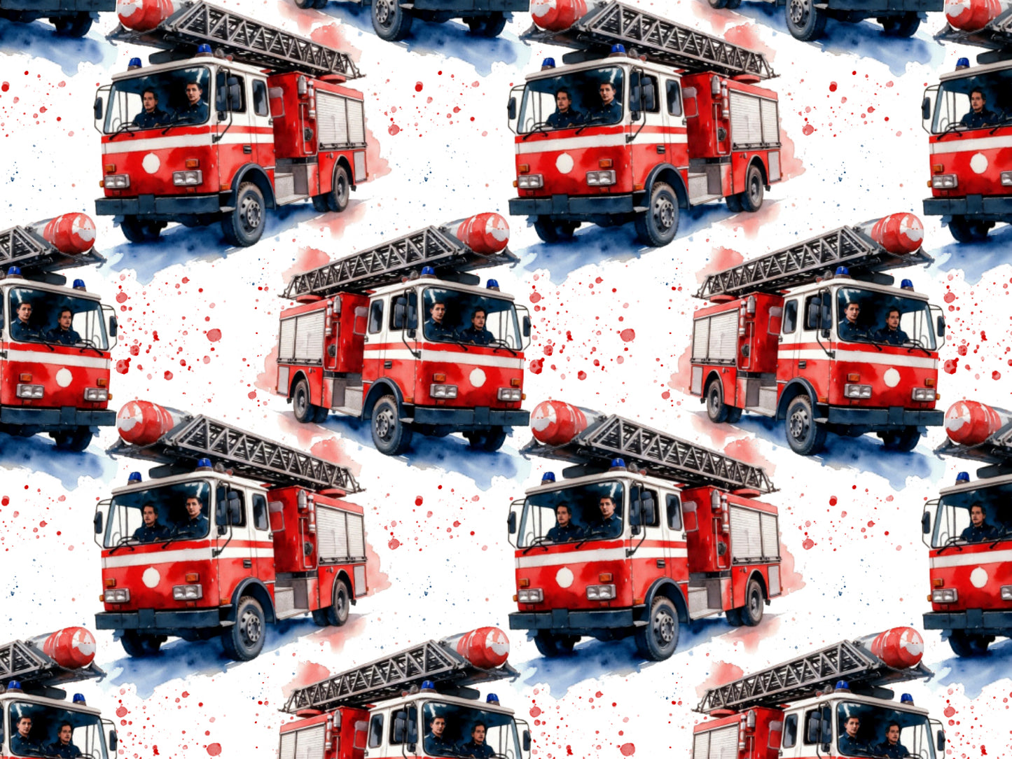 Jersey Stoff - Feuerwehr Fahrzeug