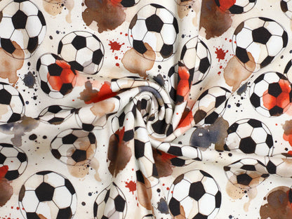 Jersey Stoff - Aquarell Fußball