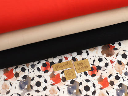 Jersey Stoff - Aquarell Fußball