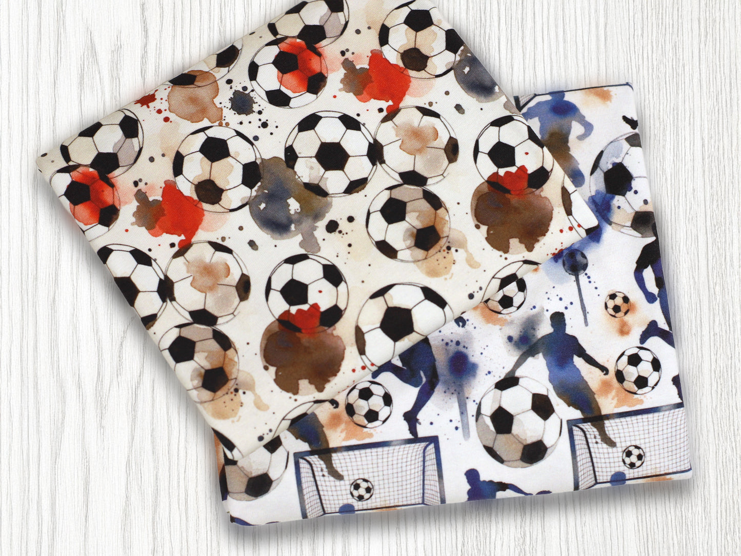 Jersey Stoff - Aquarell Fußballer