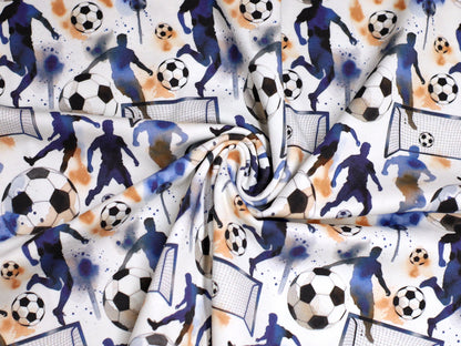 Jersey Stoff - Aquarell Fußballer