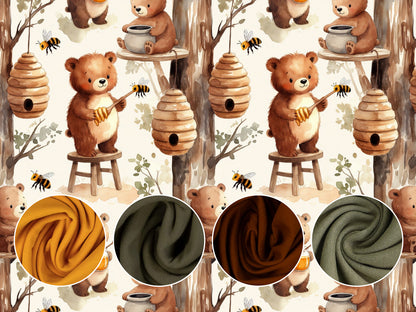 Tissu jersey - Festive Friends - Souris