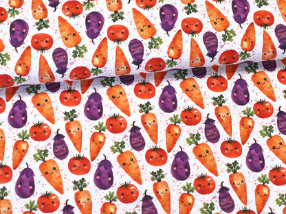 Jersey Stoff - Lustiges Gemüse