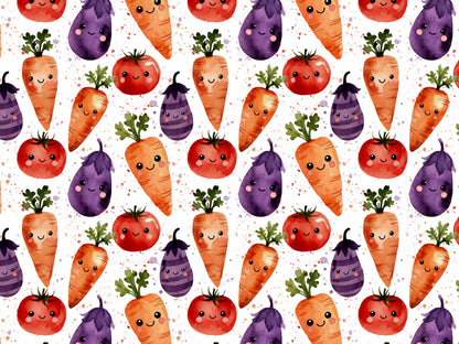 Jersey Stoff - Lustiges Gemüse