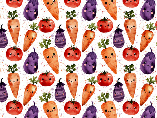 Jersey Stoff - Lustiges Gemüse