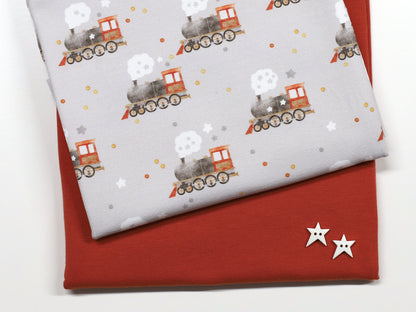 Jersey Fabric - Festive Friends - Mouse