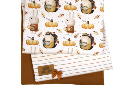 Jersey Stoff - Fall Friends - Streifen