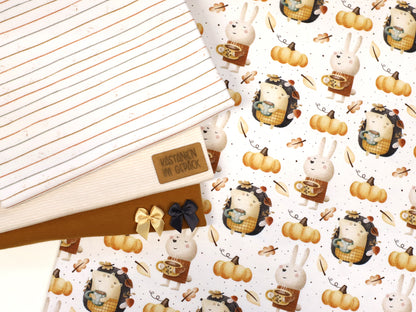 Jersey Stoff - Fall Friends - Streifen